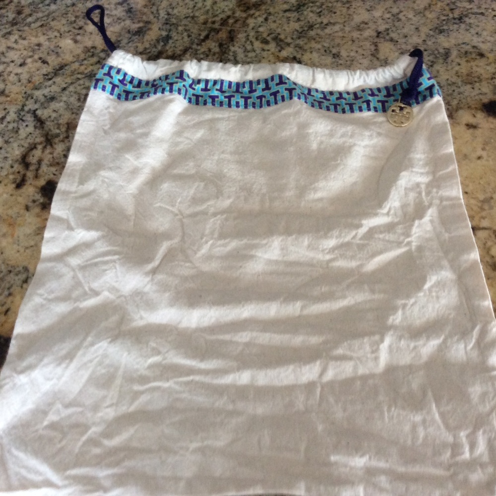 Tory Burch Canvas Shoe Bag/Dust bag for shoes or purse 11.x 13 great shape